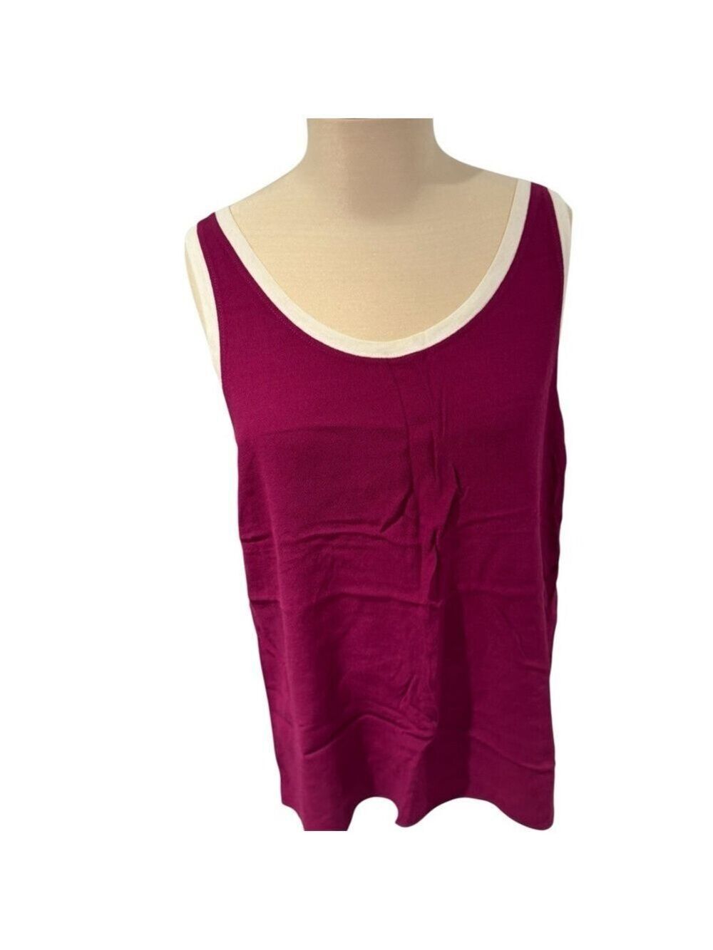 SANDRO Fuchsia and Cream Tank Top Blouse - size 3